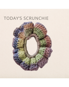 Scrunchie - Pastel Pink Purple Green Yellow - Multicolour
