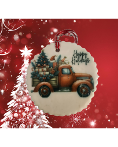 Sugar Ornament - Christmas Truck