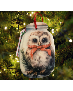 Sugar Ornaments-Mason Jar - Owl