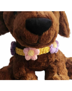 Pet Collar - Spring - 3 Puffy Flowers  PRICES INCLUDE SHIPPING