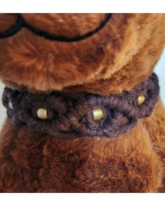 Pet Collar - Macrame - Diamond Pattern with beads - Price Includes shipping
