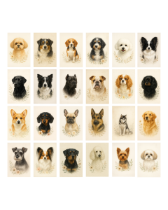 Pet Loss Sympathy Card – Customizable Dog & Cat Breeds, Watercolor Style, 5x7 with Envelope